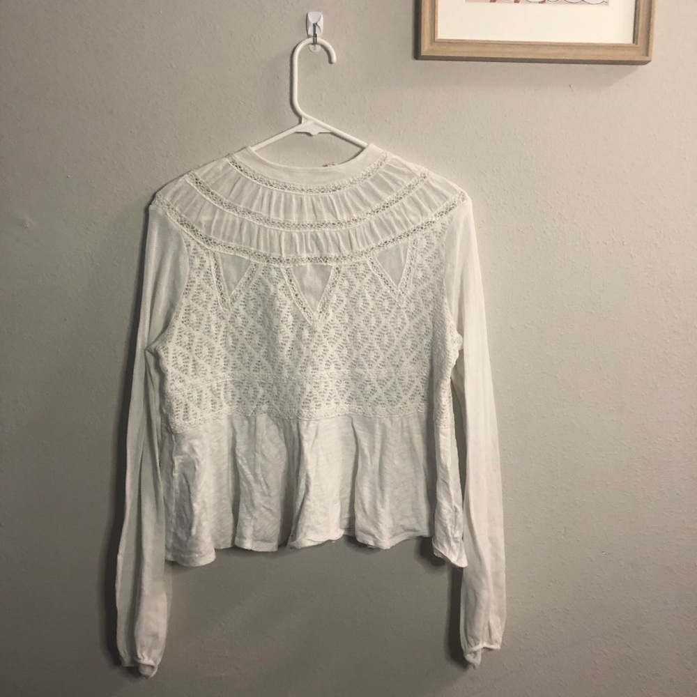 SOLD Free people English Rose embroidered lace top - Picture 2 of 9